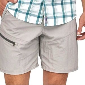 Patagonia Sandy Cay Shorts Light Nylon Men Sz S Khaki Tan Casual Hiking Fishing